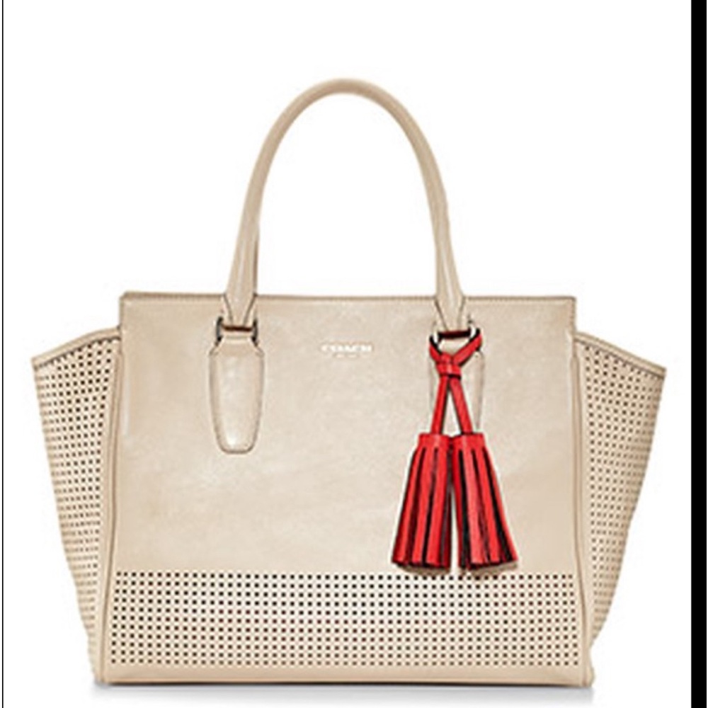 COACH Legacy Candace  perforated leather Carryall NWOT